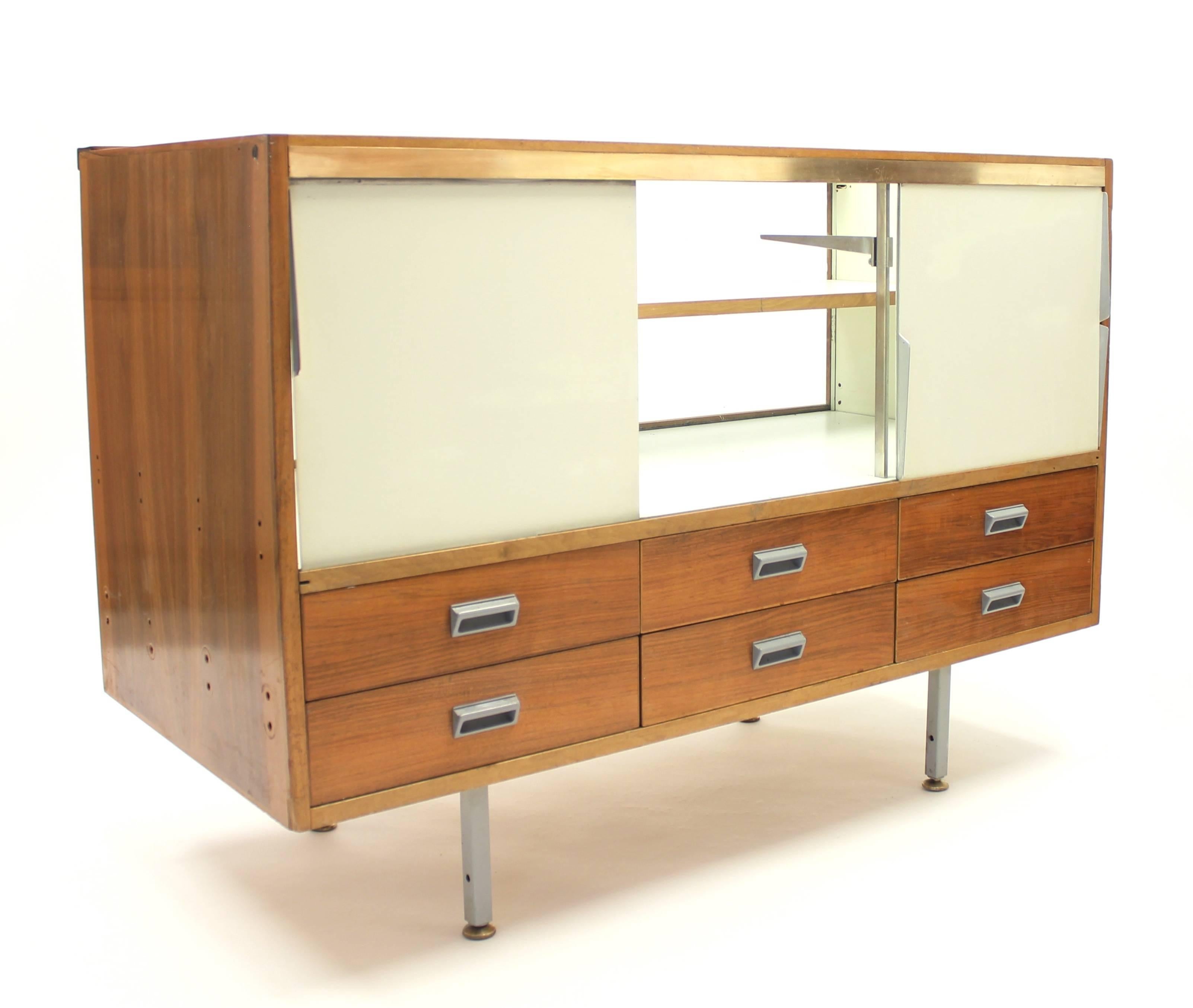 Metal Vintage Rosewood Haberdashery Cabinet, 1960s