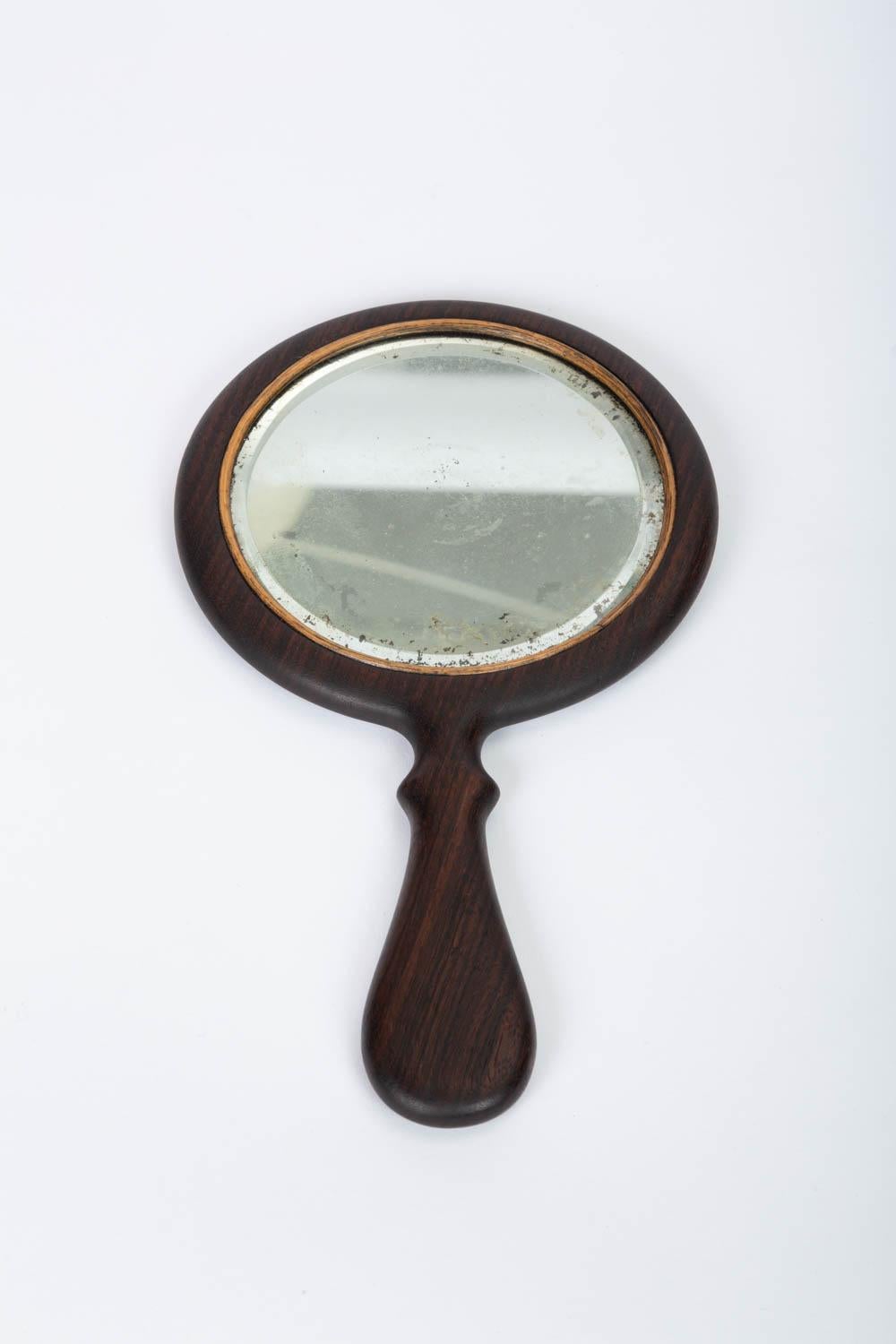 American Vintage Rosewood Hand Mirror