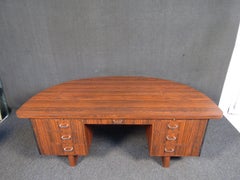 Vintage Rosewood Laminate Secretary Desk