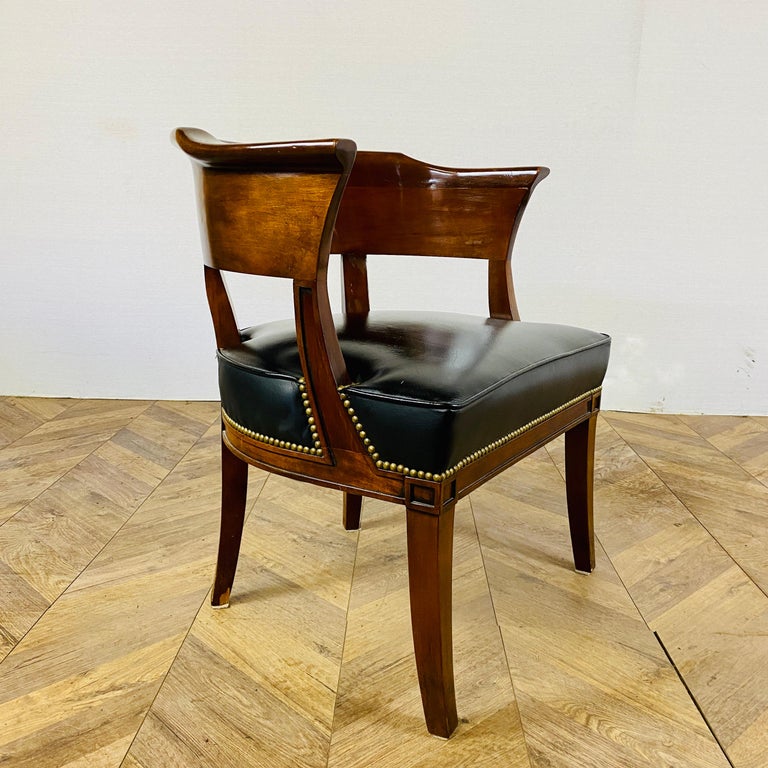 Vintage Rosewood and Leather Desk / Tub Chair For Sale at 1stDibs