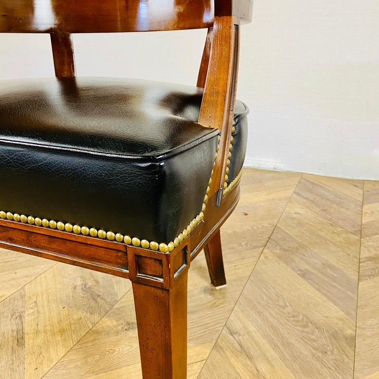 Vintage Rosewood and Leather Desk / Tub Chair For Sale at 1stDibs