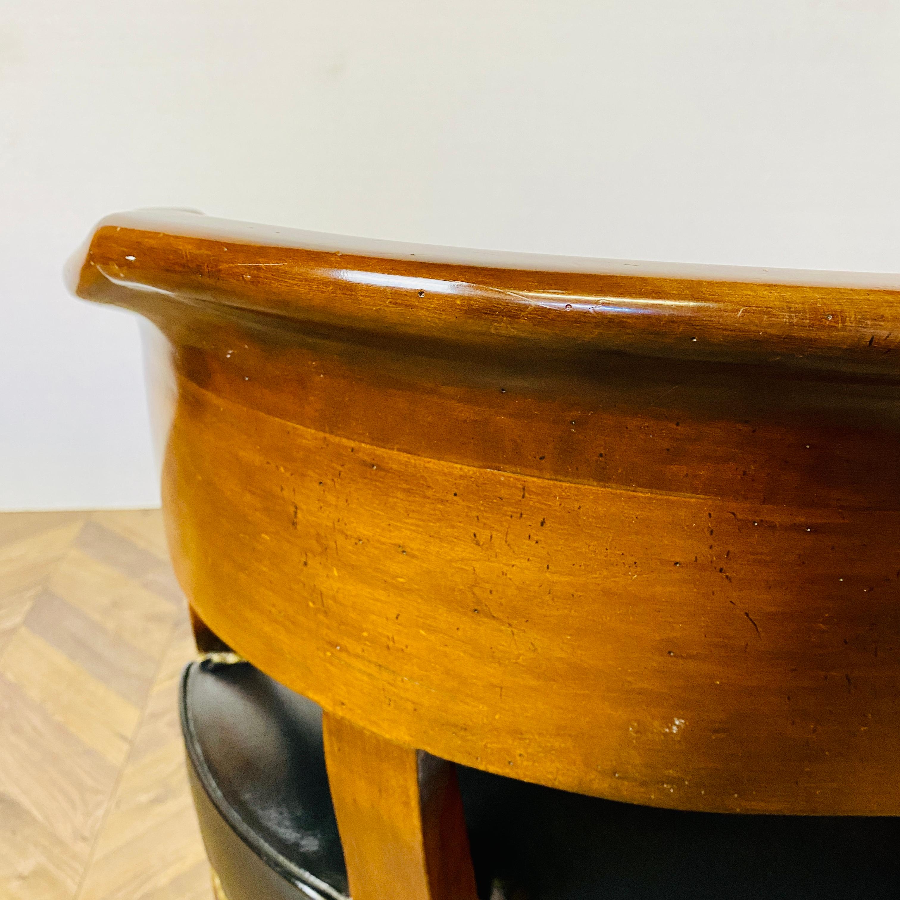 Vintage Rosewood & Leather Desk / Tub Chair 2