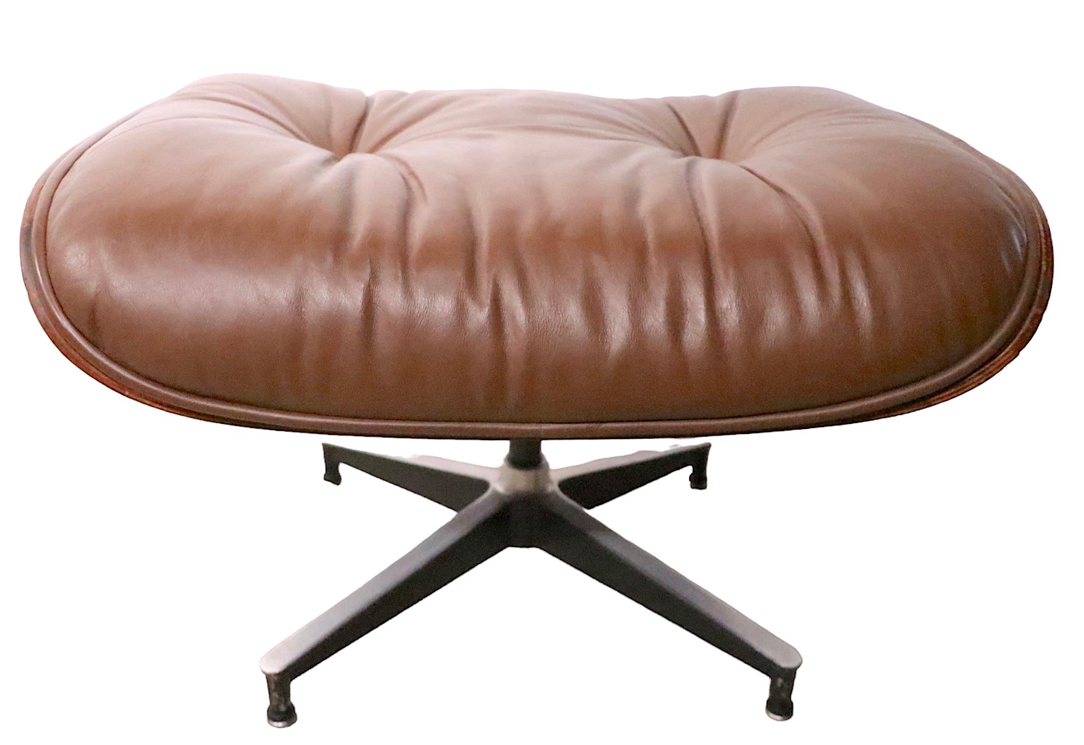 Vintage Rosewood Leather Eames Herman Miller 670 671 Lounge Chair and Ottoman 2