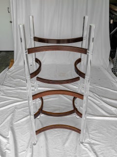 Vintage Rosewood / Lucite and Glass 5 Tier Display Shelf