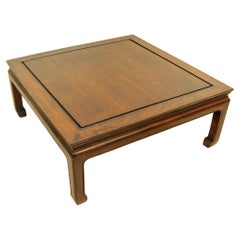 Vintage Rosewood Ming Style Chinese Coffee Table Solid Elm Horse Hoof Leg