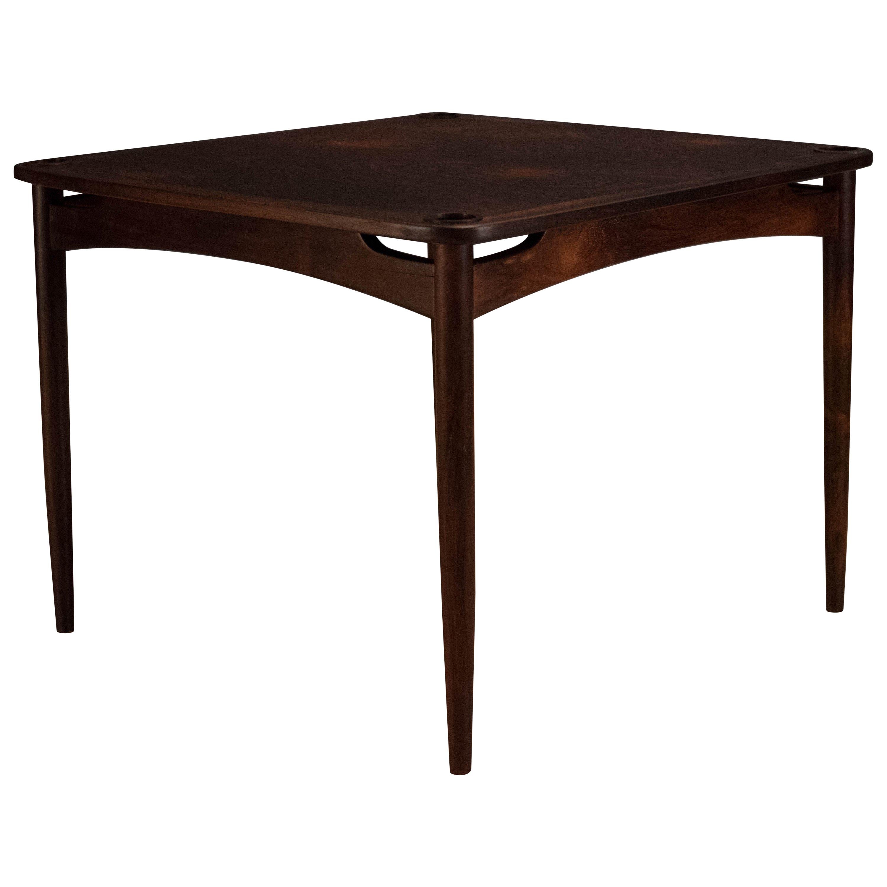Vintage Rosewood Norma Game Table by Sergio Rodrigues