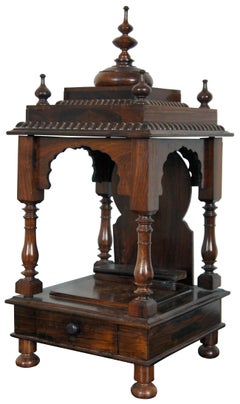 Vintage Rosewood Pavitra Pooja Mandir Home Temple Prayer Worship Altar