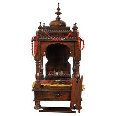 Vintage Rosewood Pavitra Pooja Mandir Home Temple Prayer Worship Altar