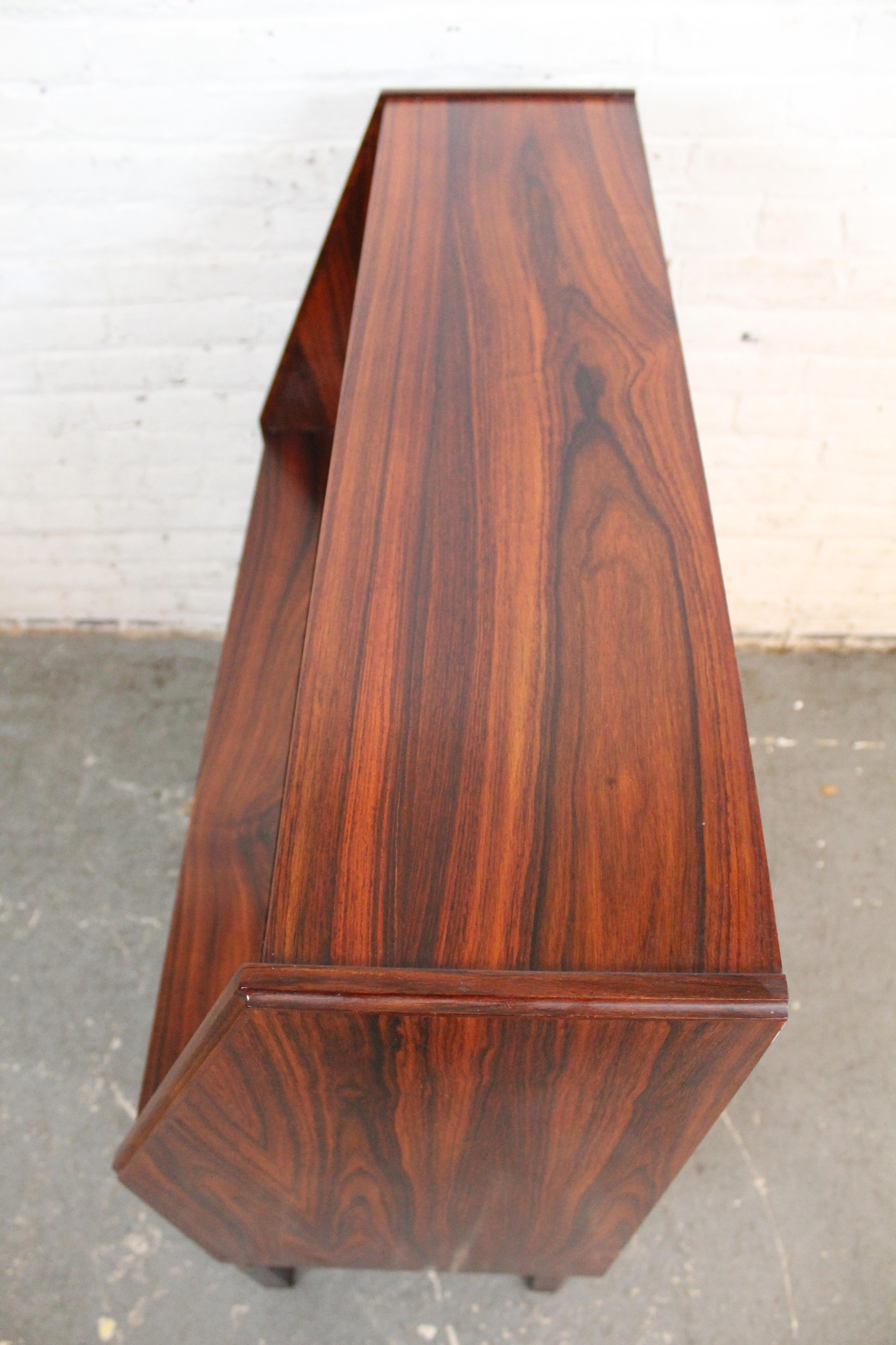 Vintage Rosewood Secretary Desk by Dyrlund Denmark For Sale 3