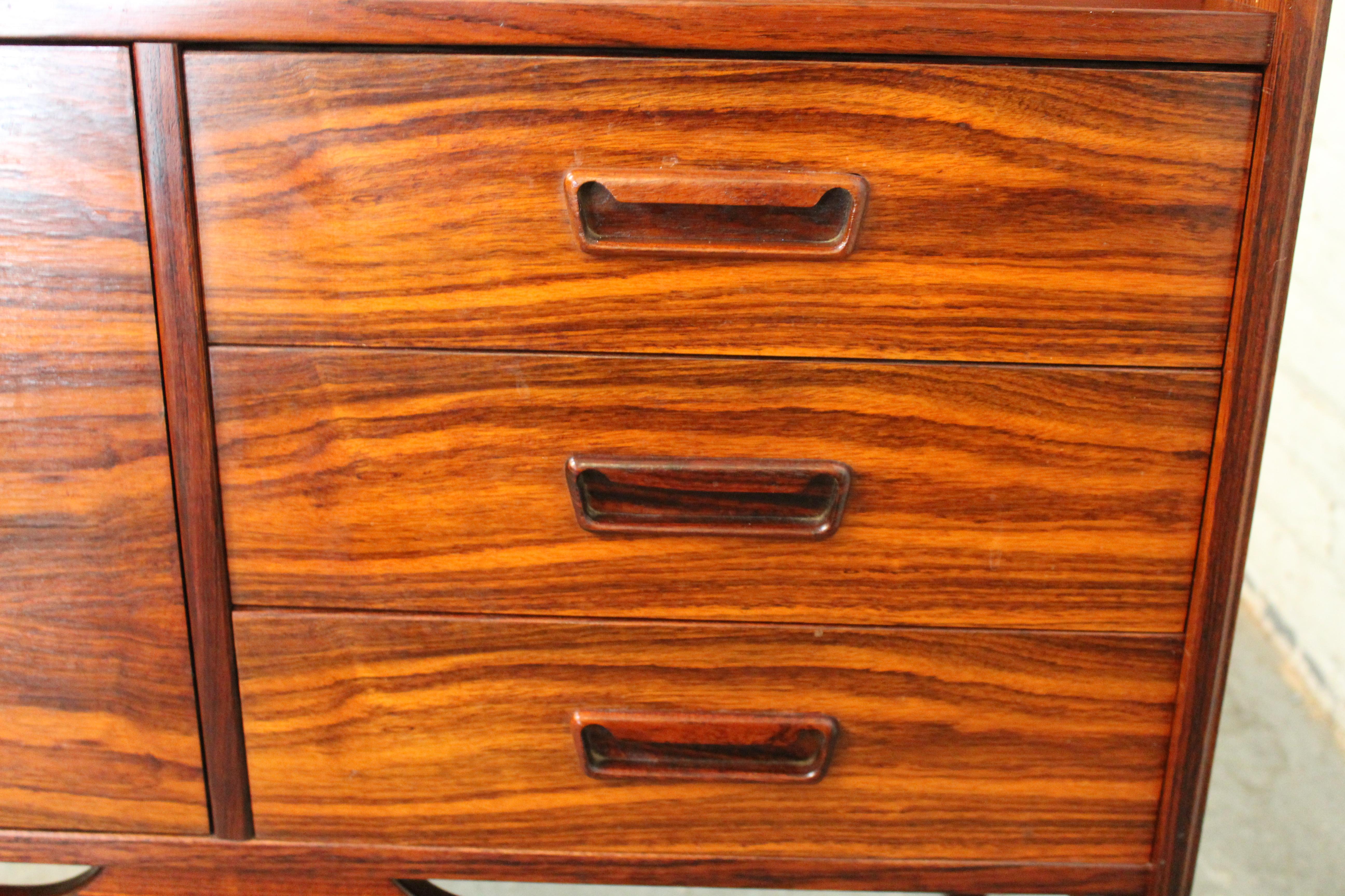 Vintage Rosewood Secretary Desk by Dyrlund Denmark For Sale 10