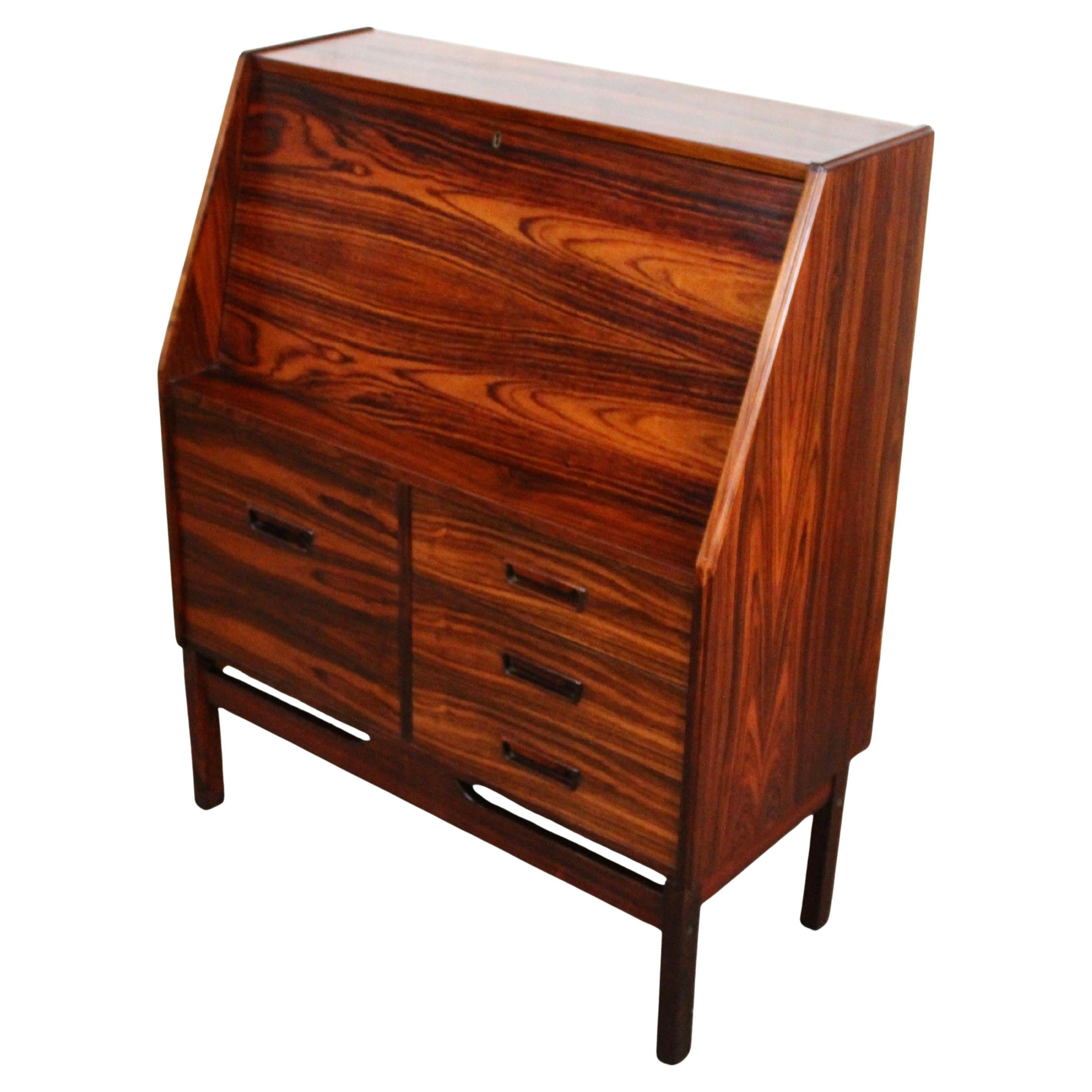 Vintage Rosewood Secretary Desk by Dyrlund Denmark