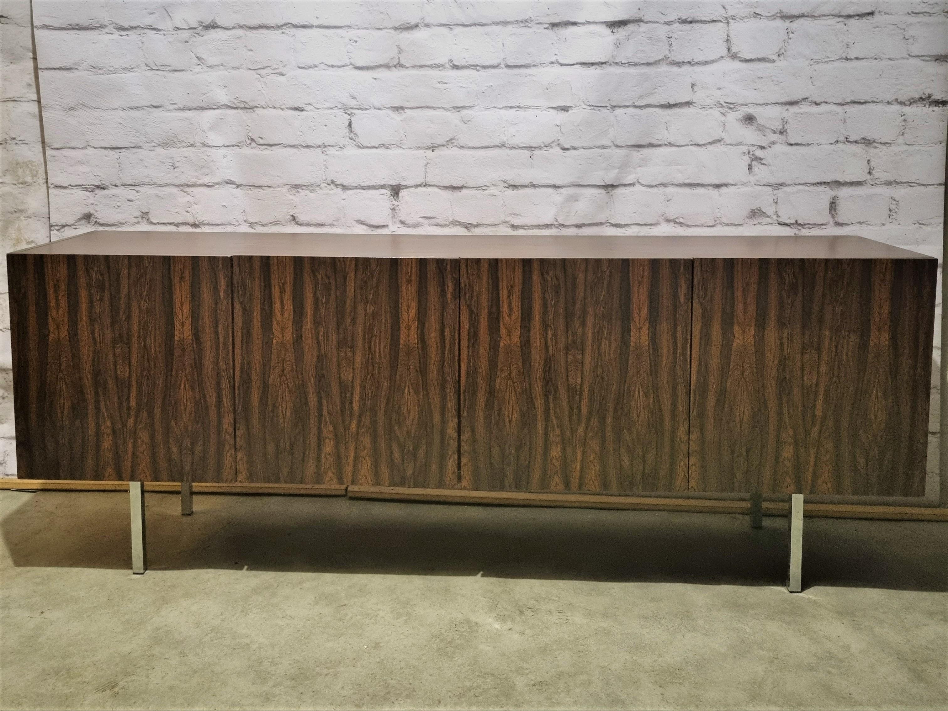 Steel Vintage Rosewood Sideboard, 1960s