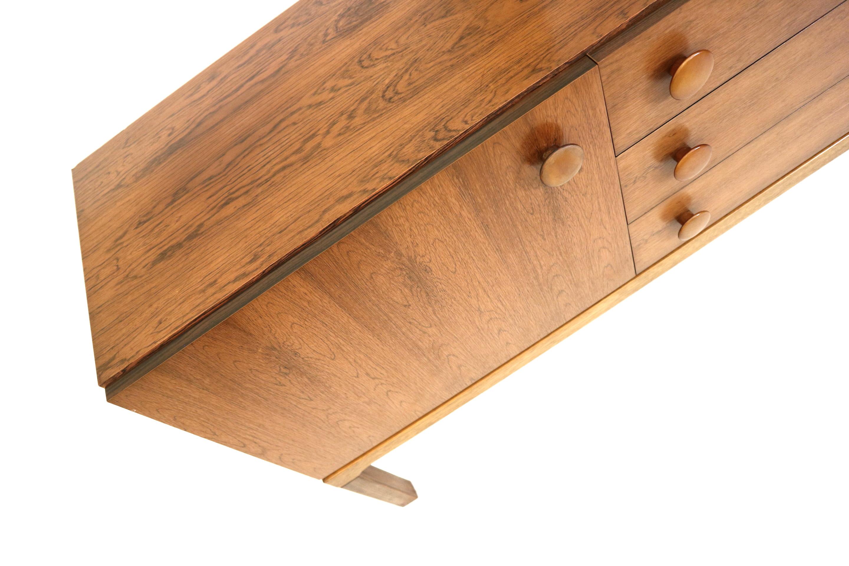 Buffet vintage en bois de rose de Palette Möbel fabriqué dans les années 60 en vente 8