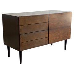 Vintage Rosewood Sideboard with 4 Drawers Denmark Mid-Century Modern 1960s