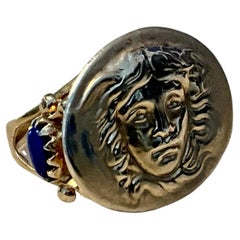 Vintage Ross-Simons Italian Tagliamonte Lapis Medusa Ring