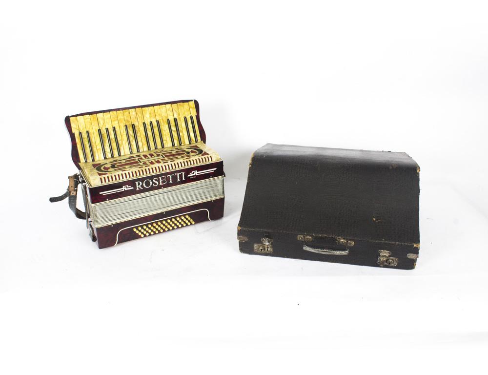Vintage Rossetti red pearl finish accordion 4