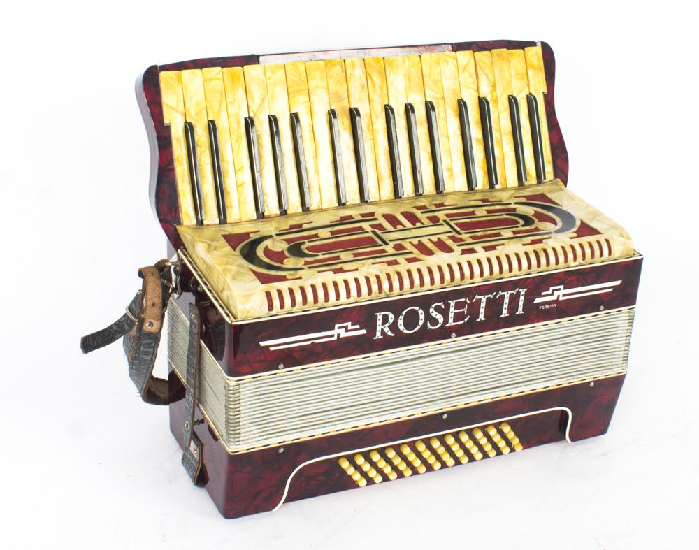 Vintage Rossetti red pearl finish accordion 7