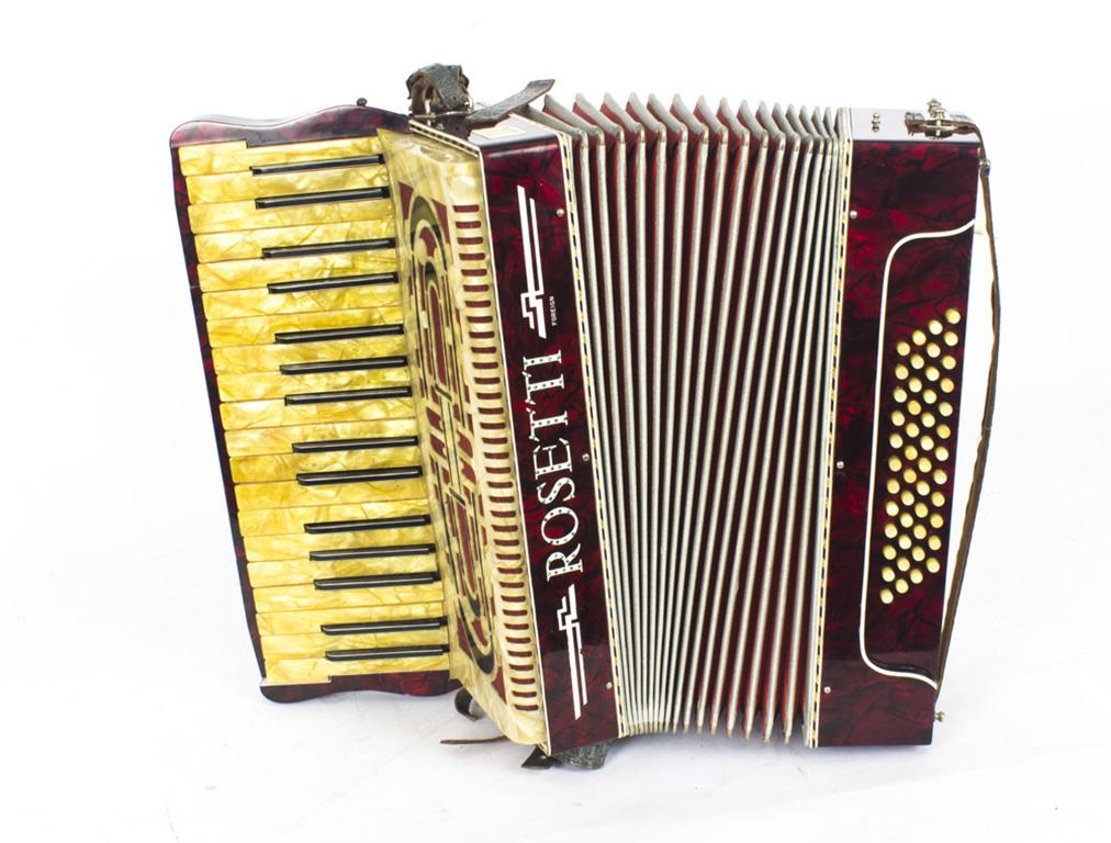 Vintage Rossetti red pearl finish accordion 1