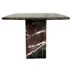 Vintage Rosso Levanto Marble End Table