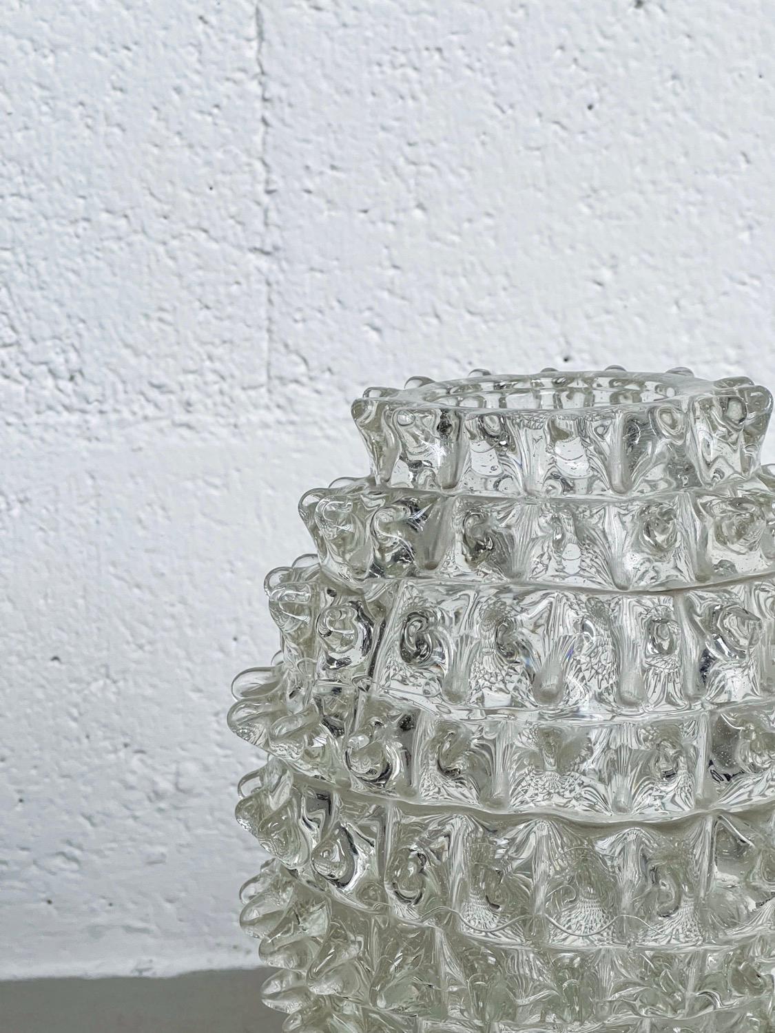 Vase Vintage Rostrato en verre clair de Murano par Barovier&Toso, Italie, années 1960 en vente 4
