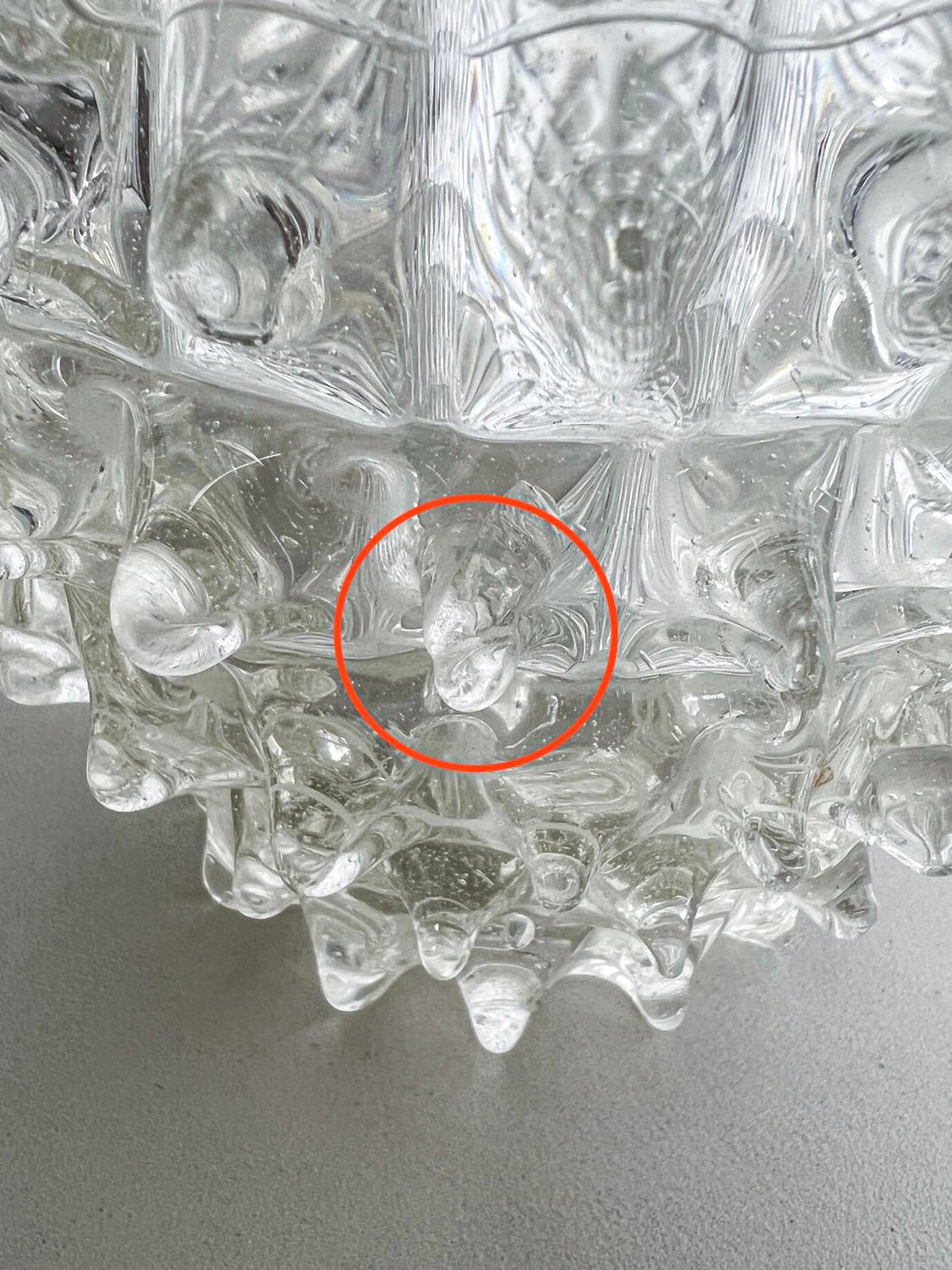 Vase Vintage Rostrato en verre clair de Murano par Barovier&Toso, Italie, années 1960 en vente 8