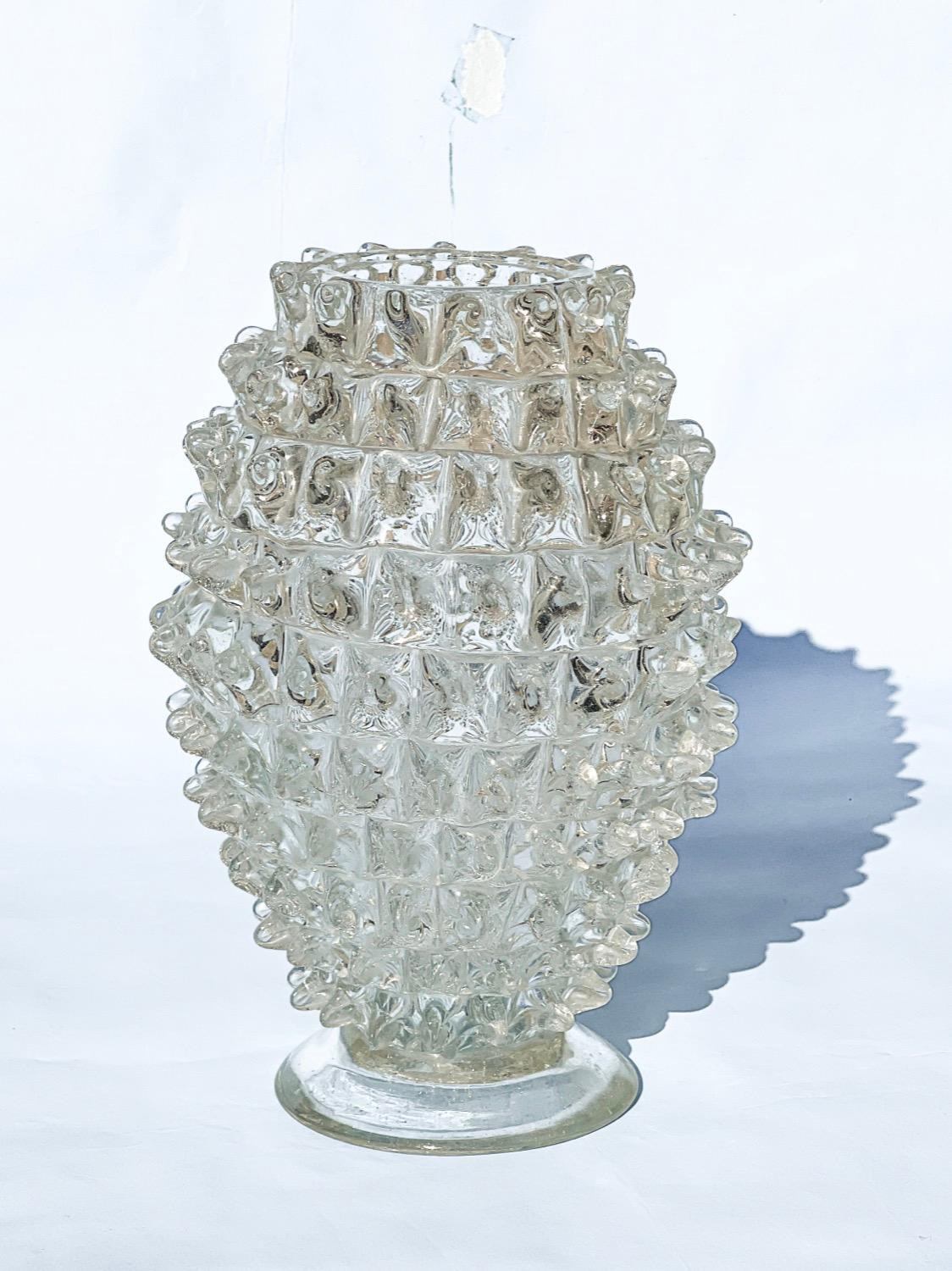 Vase Vintage Rostrato en verre clair de Murano par Barovier&Toso, Italie, années 1960 en vente 10