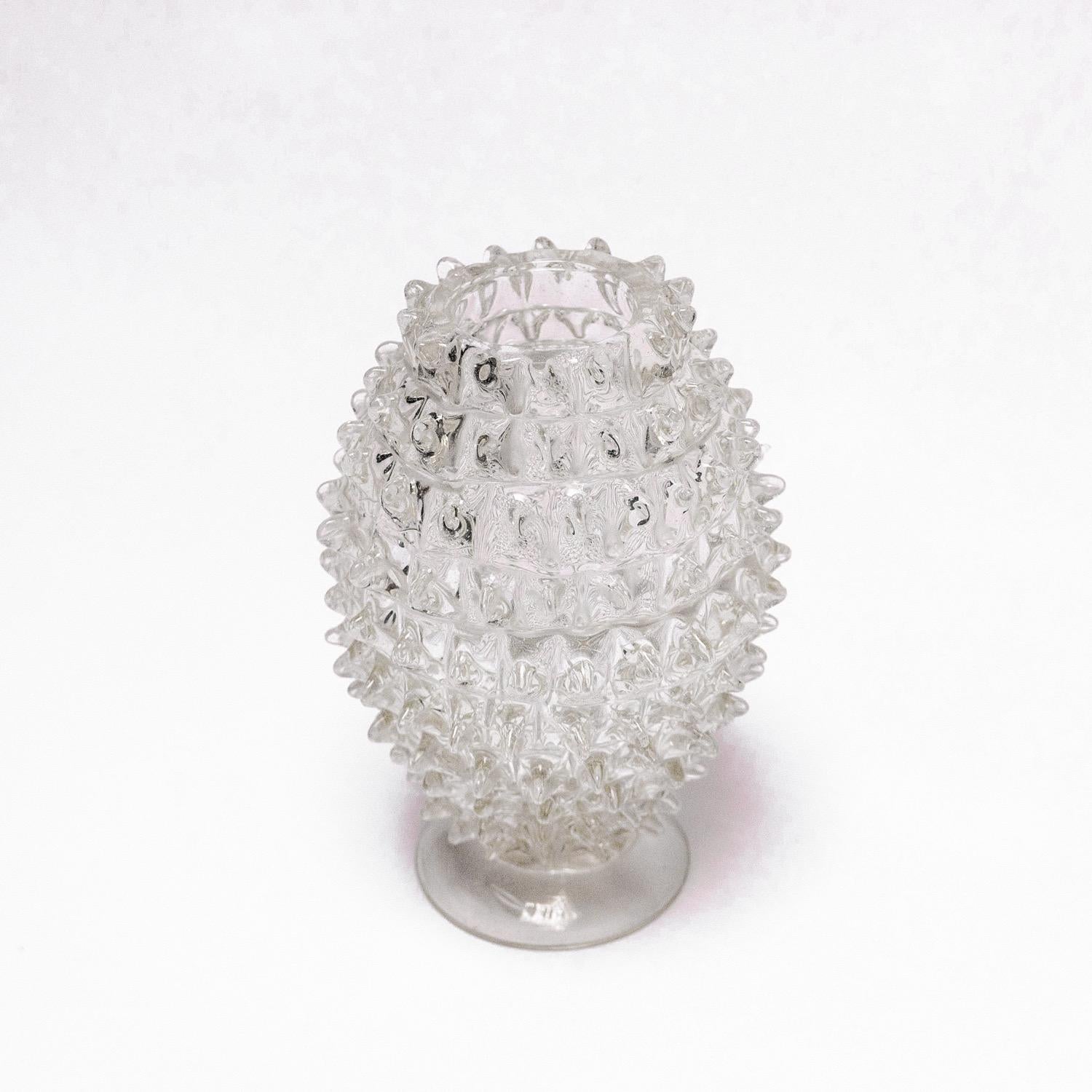 Vase Vintage Rostrato en verre clair de Murano par Barovier&Toso, Italie, années 1960 en vente 12