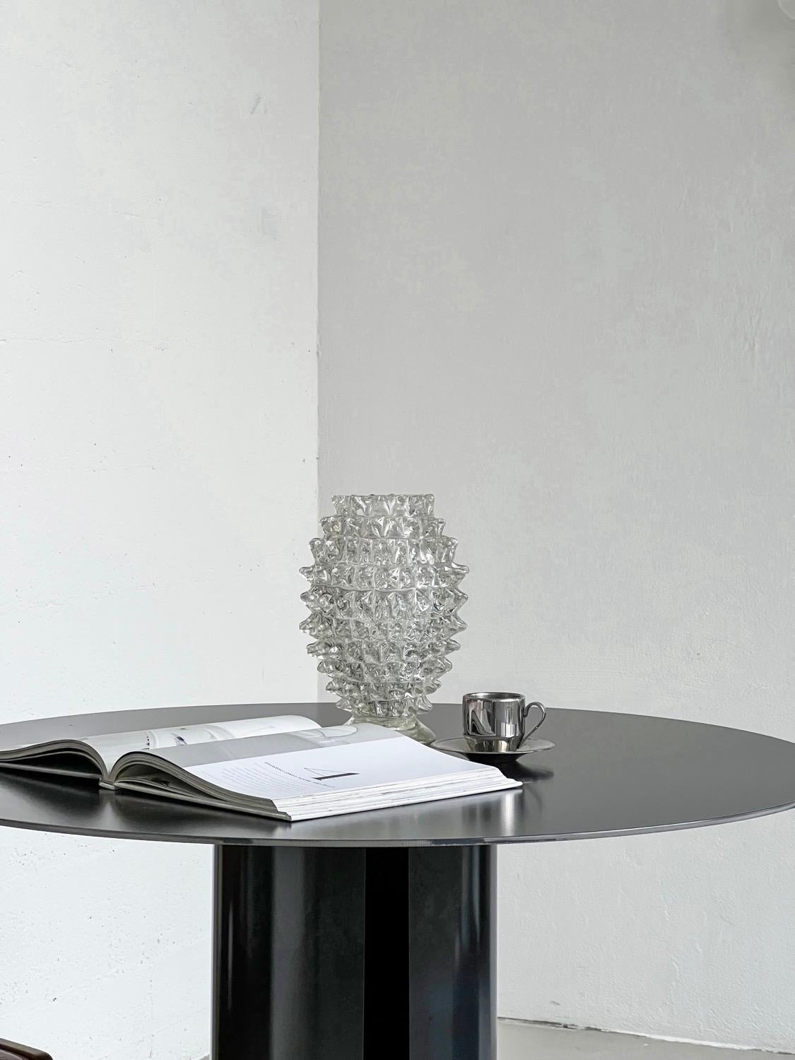 Moderne Vase Vintage Rostrato en verre clair de Murano par Barovier&Toso, Italie, années 1960 en vente