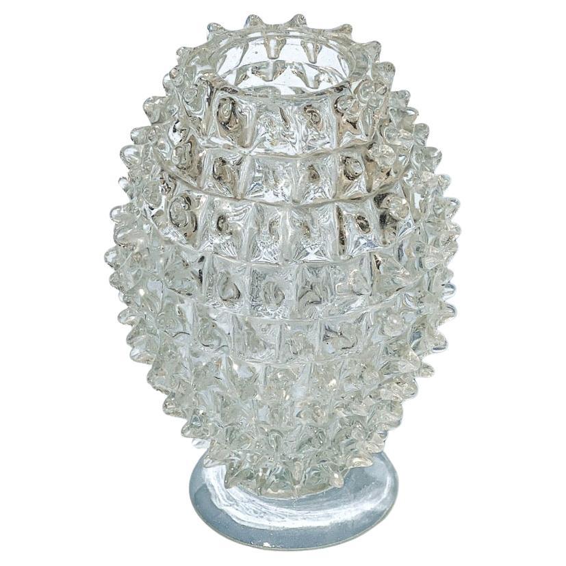 Vase Vintage Rostrato en verre clair de Murano par Barovier&Toso, Italie, années 1960 en vente
