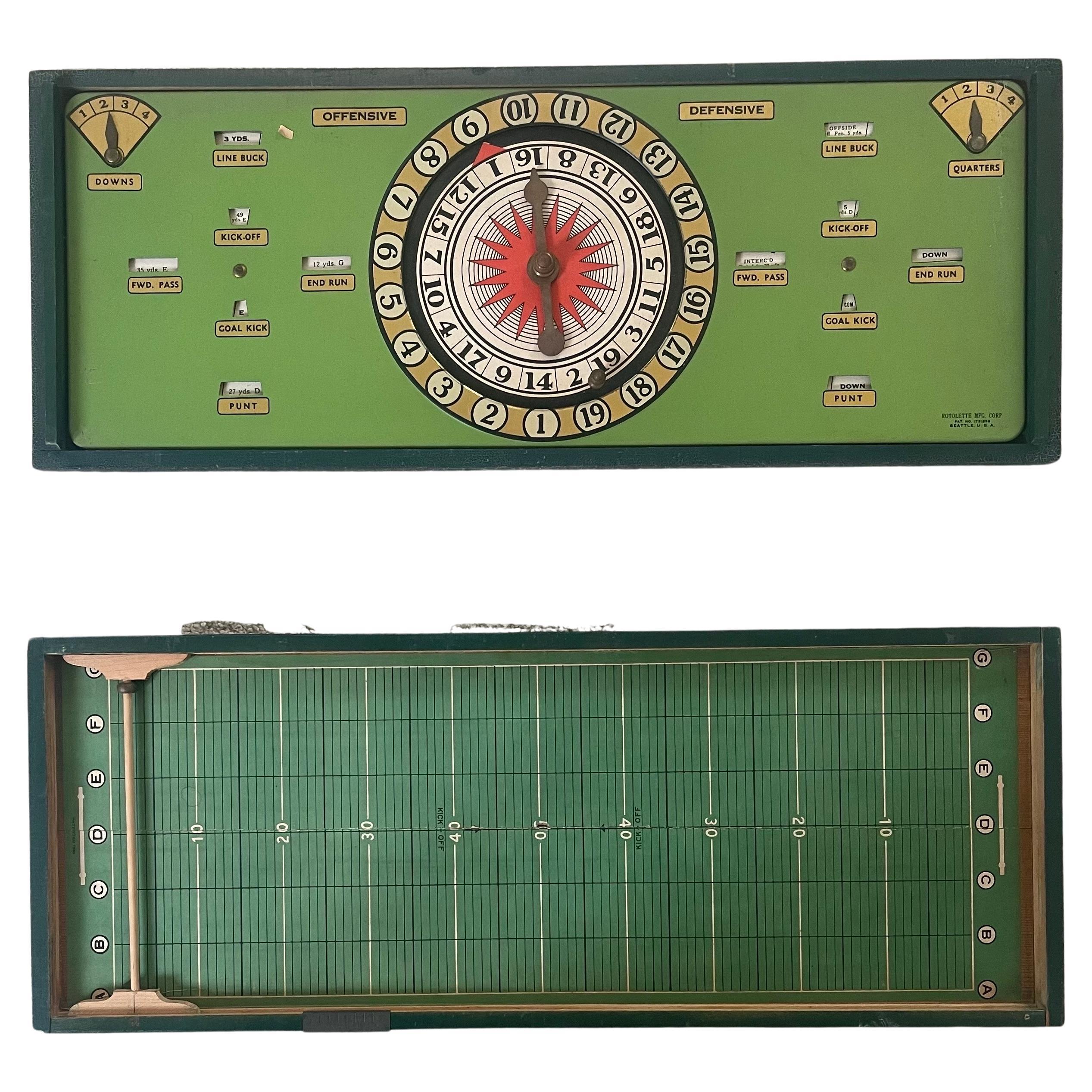 Vintage Rotolette Football Board Game For Sale