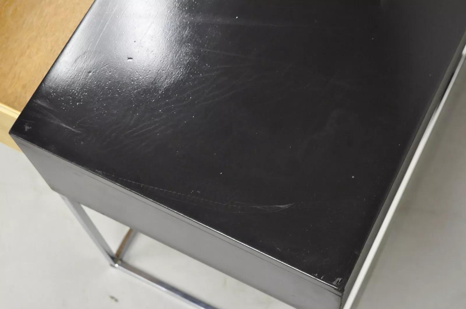 Vintage Rougier Mid Century Danish Modern Rosewood & Chrome Nightstands - a Pair For Sale 5
