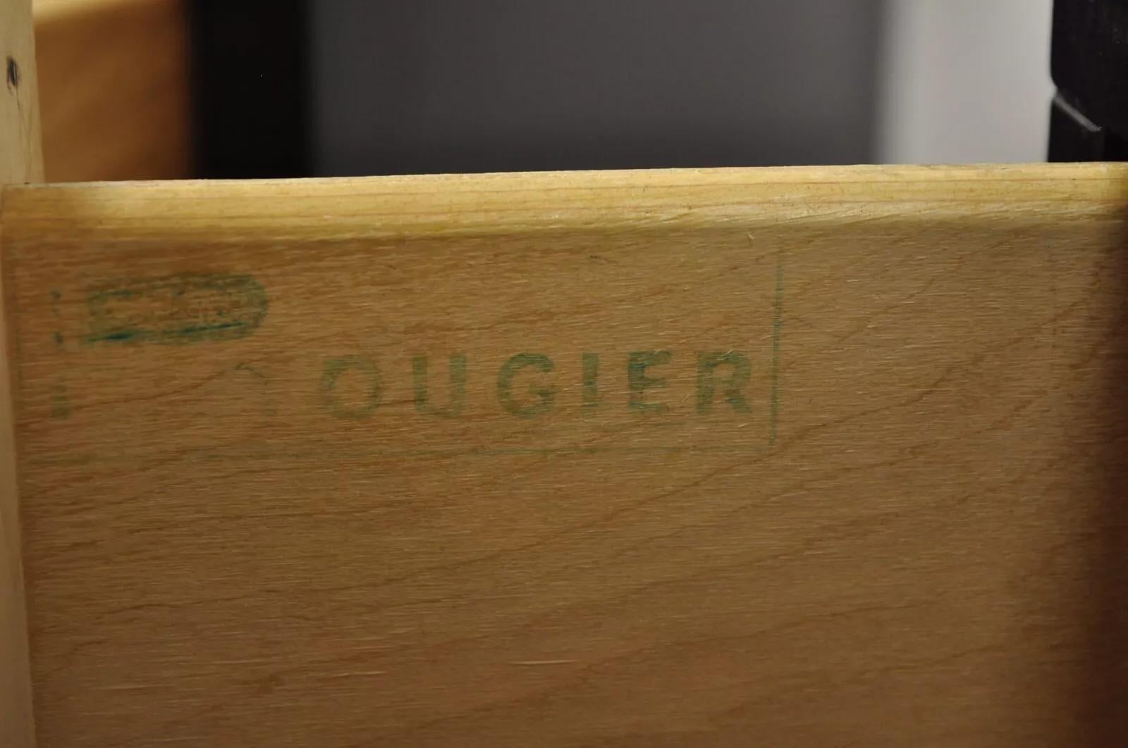 Unknown Vintage Rougier Mid Century Danish Modern Rosewood & Chrome Nightstands - a Pair For Sale