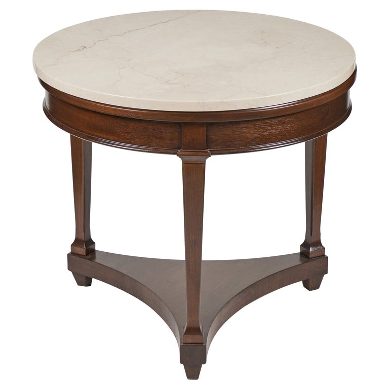 Vintage Round 3 Leg Oak Side Table W, 3 Leg Round Side Table