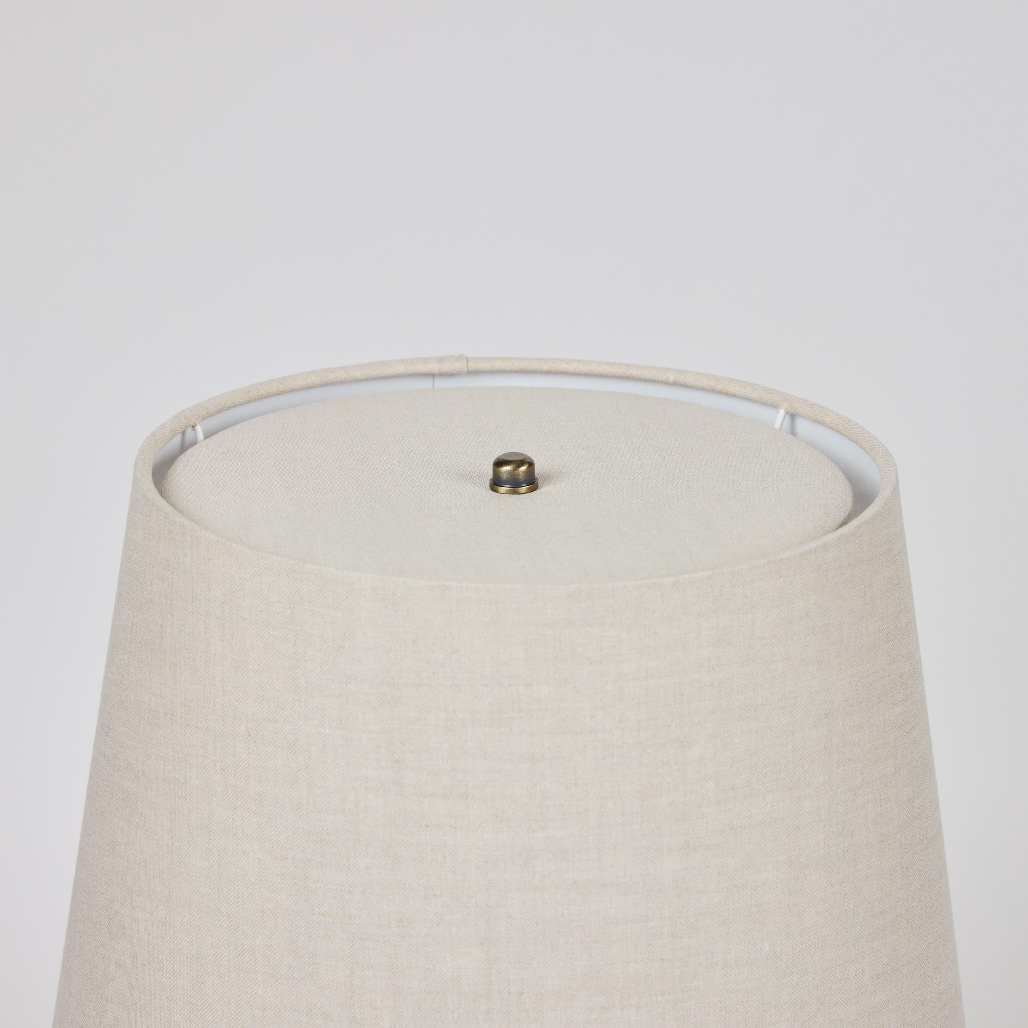 American Vintage Round Ball Marquetry Wood Table Lamp For Sale