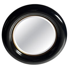 Vintage round black mirror