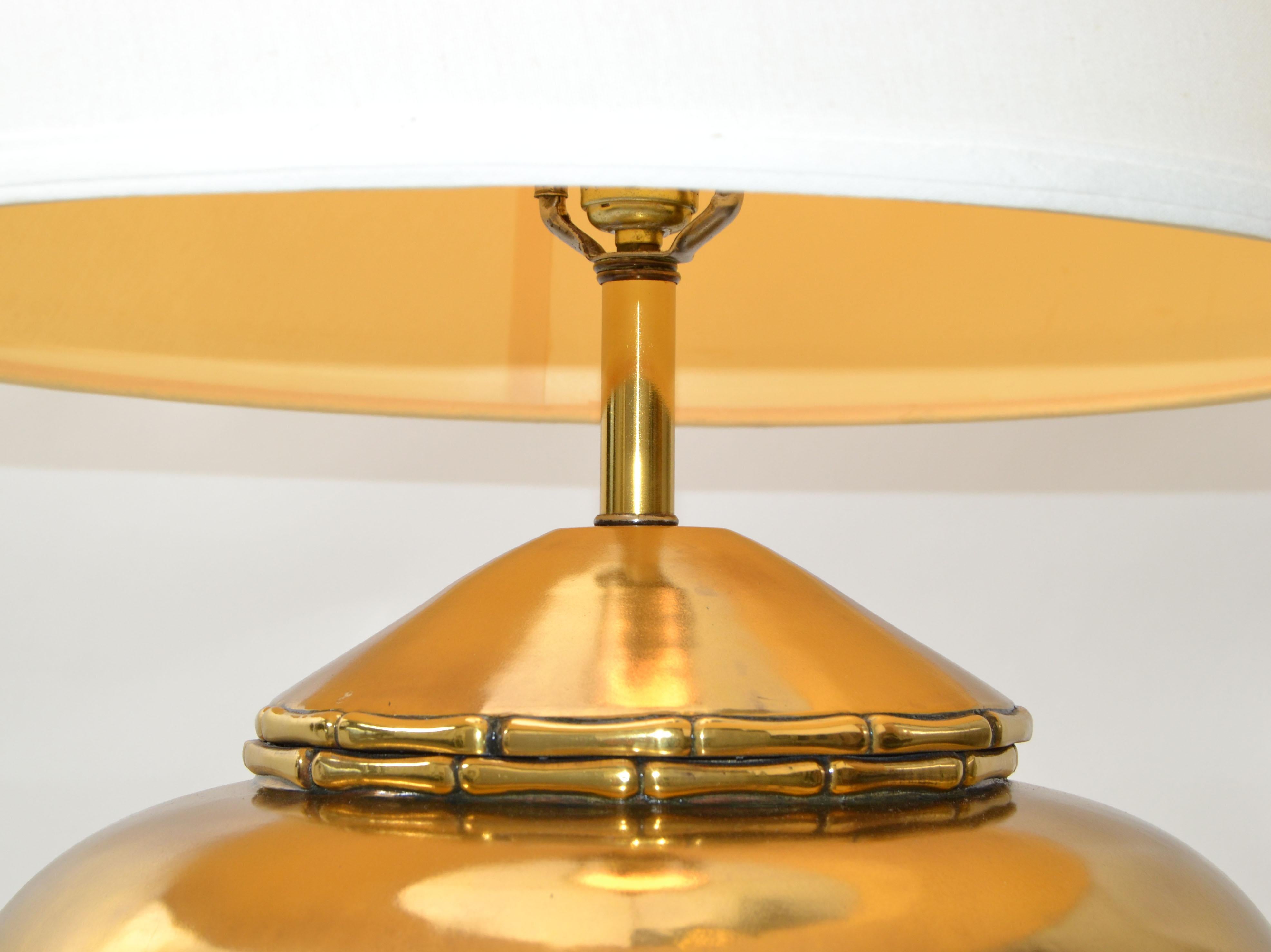 Vintage Round Brass Table Lamp Spider Legs Mid-Century Modern, 1970 For Sale 3