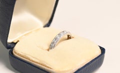 Vintage Diamond Wedding Band. Round Brilliant Diamond Eternity Band Platinum