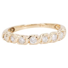 Bracelet Vintage en or jaune 18k serti de diamants ronds et brillants