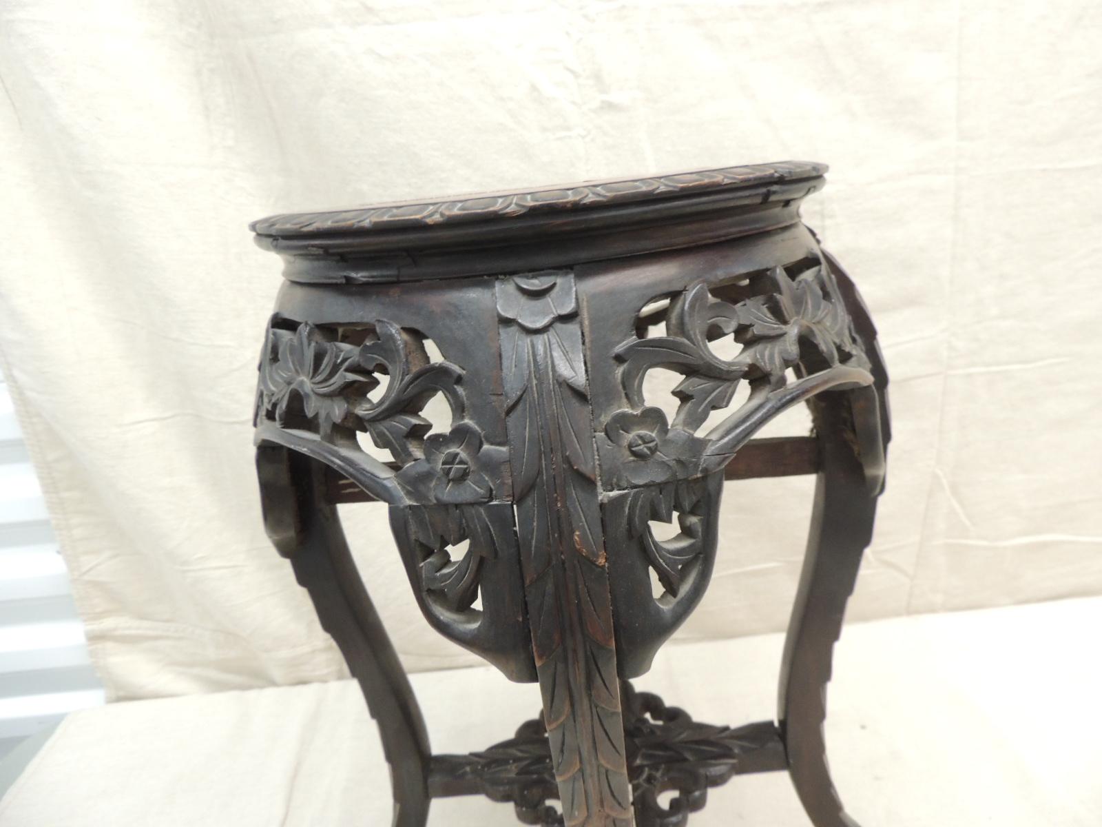 Hand-Crafted Vintage Round Chinese Export Table or Stand