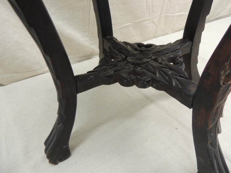 Vintage Round Chinese Export Table or Stand In Good Condition For Sale In Oakland Park, FL