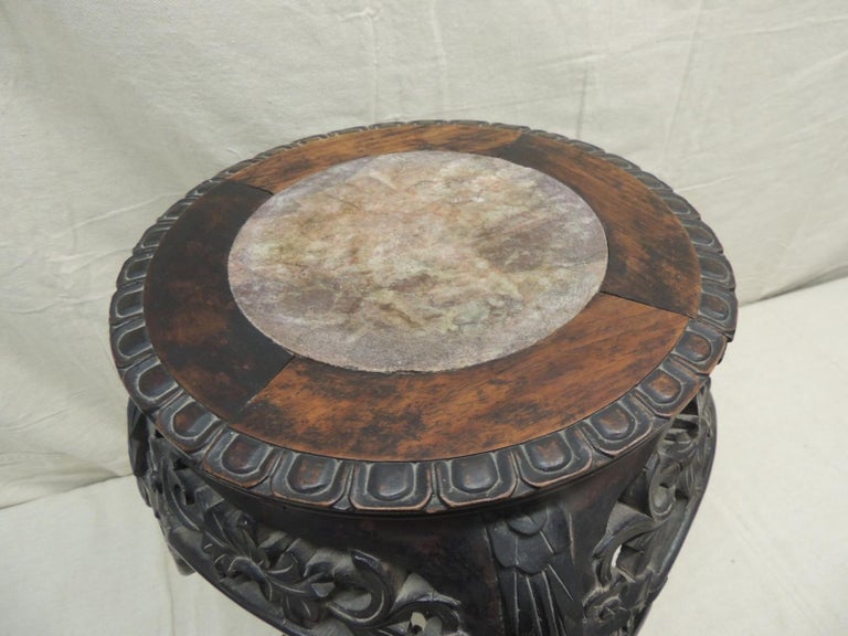 Mid-20th Century Vintage Round Chinese Export Table or Stand For Sale