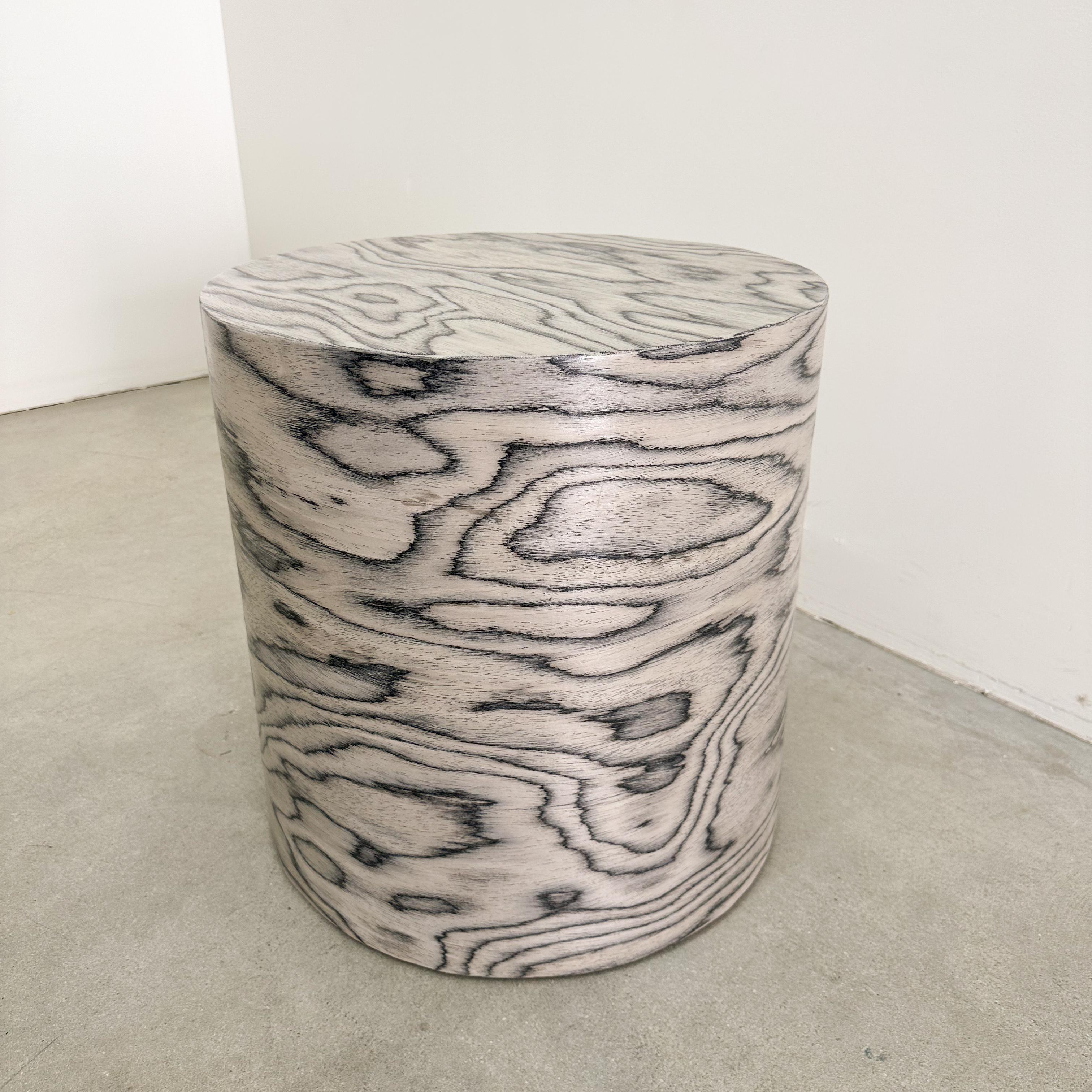Vintage Round Cocktail Table Ettore Sottsass Veneer Side Table Postmodern 80s 3