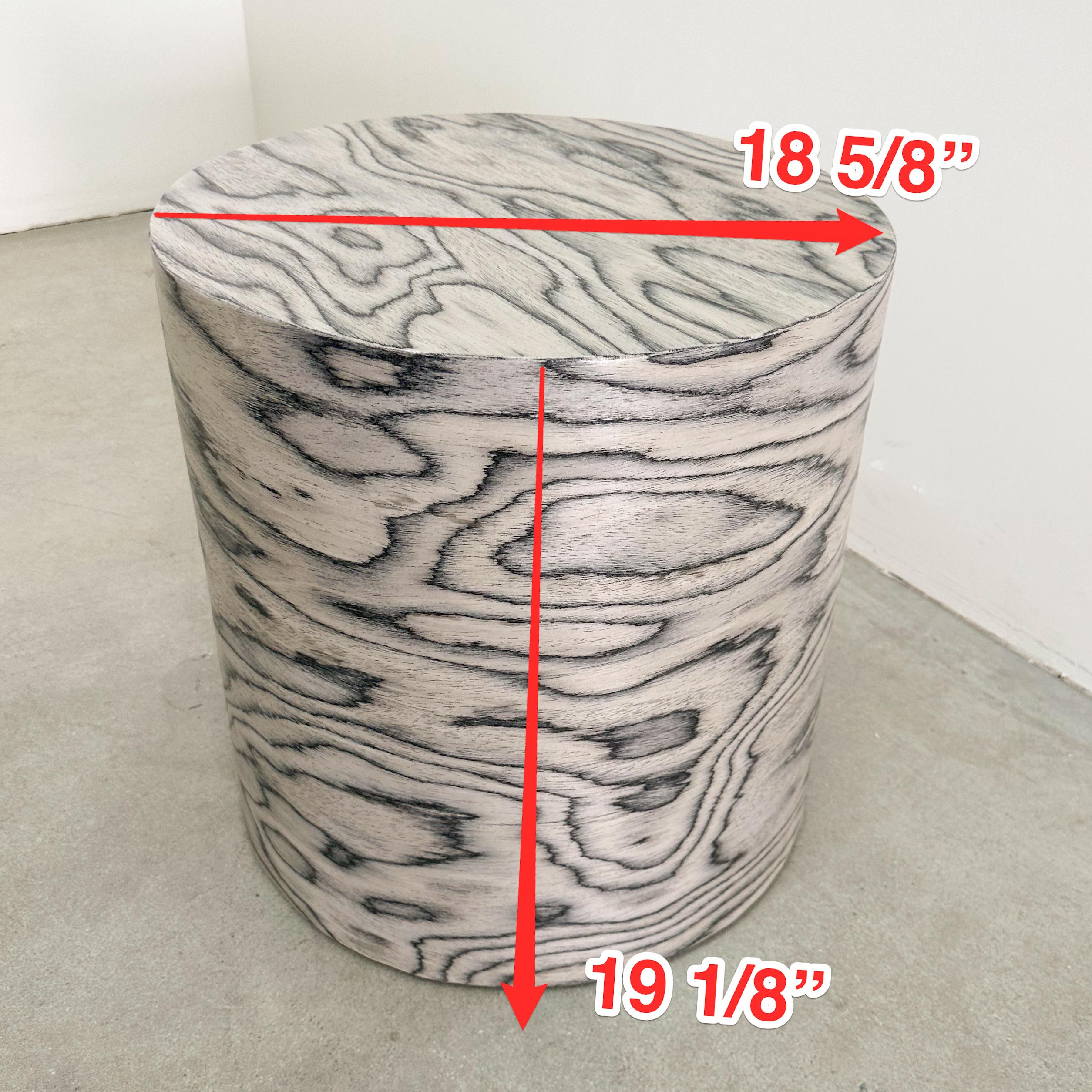 Vintage Round Cocktail Table Ettore Sottsass Veneer Side Table Postmodern 80s 4