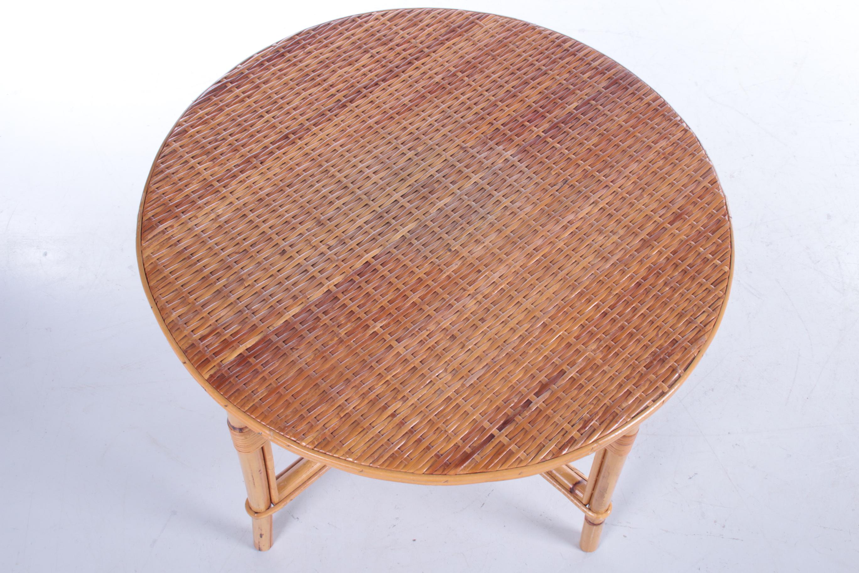 Vintage Round Coffee Table Bohemian Style, 1960 In Good Condition For Sale In Oostrum-Venray, NL