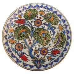 Vintage Round Colorful Greek Decorative Wall Plate
