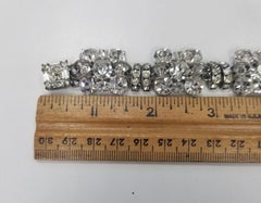 Bracelet vintage en cristal taillé rond avec fermoir caché