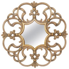 Miroir rond vintage Dauphine par Harrison Gil