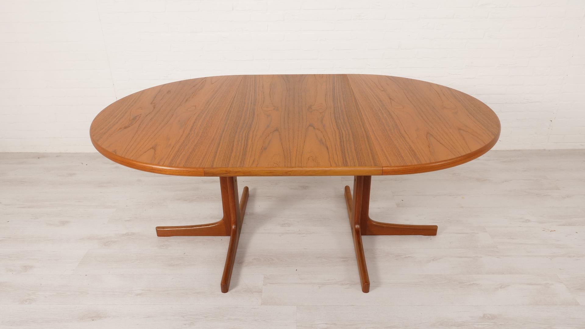 Runder Vintage-Esstisch  ausziehbar  Schwedisch  120 cm 8