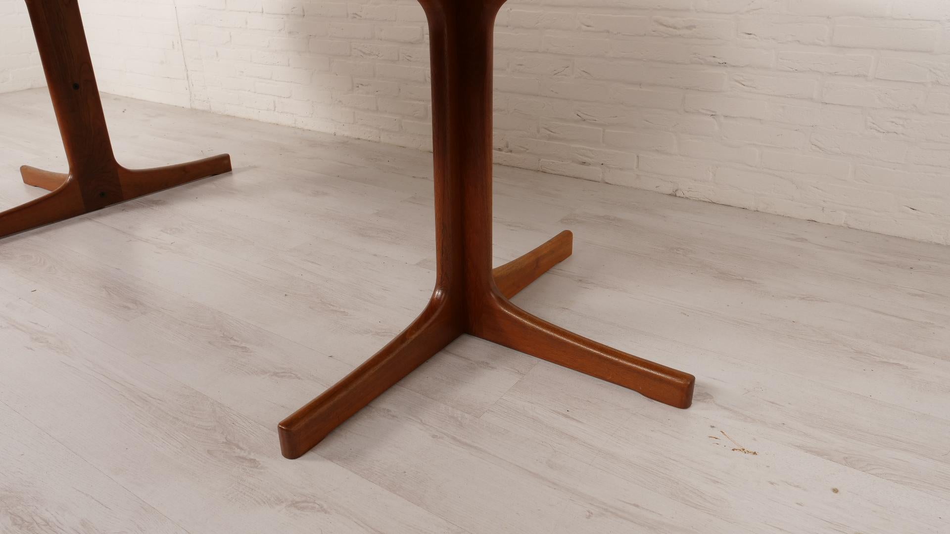 Runder Vintage-Esstisch  ausziehbar  Schwedisch  120 cm 1