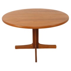 Table de salle à manger ronde vintage  extensible  Suédois  120 cm
